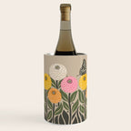 Bloom Wildly - Colorful Zinnia Flowers and Butterfly Wine Chiller Gallery Image 2