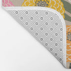 Bloom Wildly - Colorful Zinnia Flowers and Butterfly Bath Mat Gallery Image 2