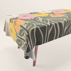Bloom Wildly - Colorful Zinnia Flowers and Butterfly Tablecloth Gallery Image 1