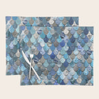 Mermaid Ocean Blue Pattern Placemat Gallery Image 1