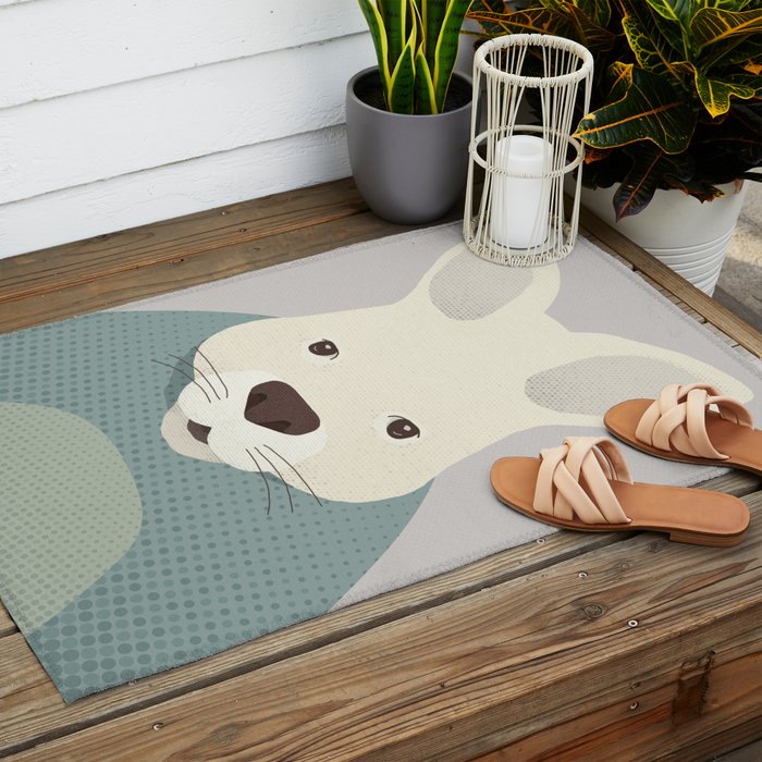 Whimsy Kangaroo, Animal Portrait Outdoor Rug Gallery Image 2