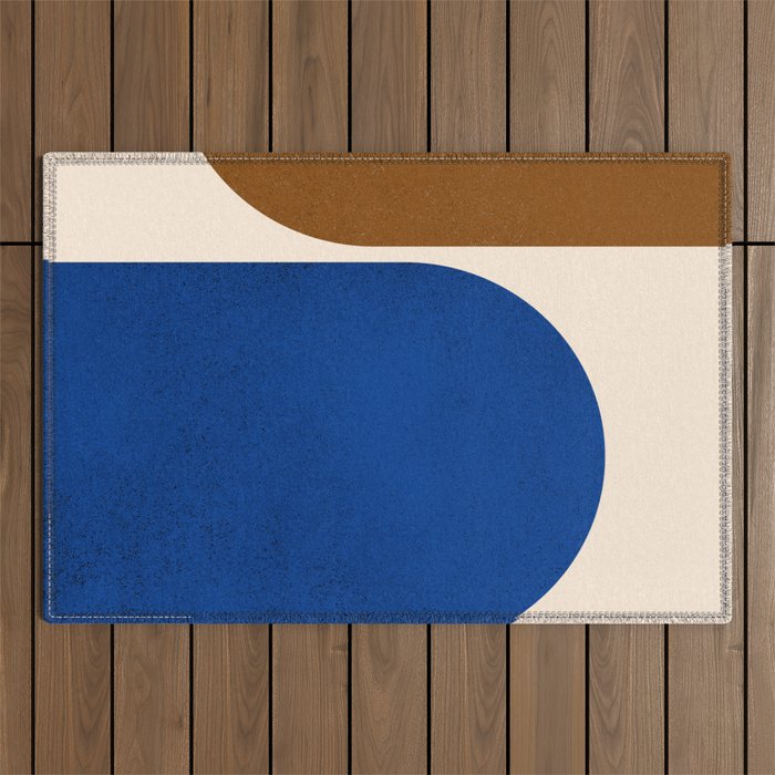 Earthy Eclectic Arches - Blue & Brown Outdoor Rug Gallery Image 1