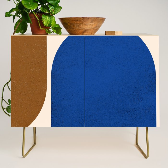 Earthy Eclectic Arches - Blue & Brown Credenza Gallery Image 1