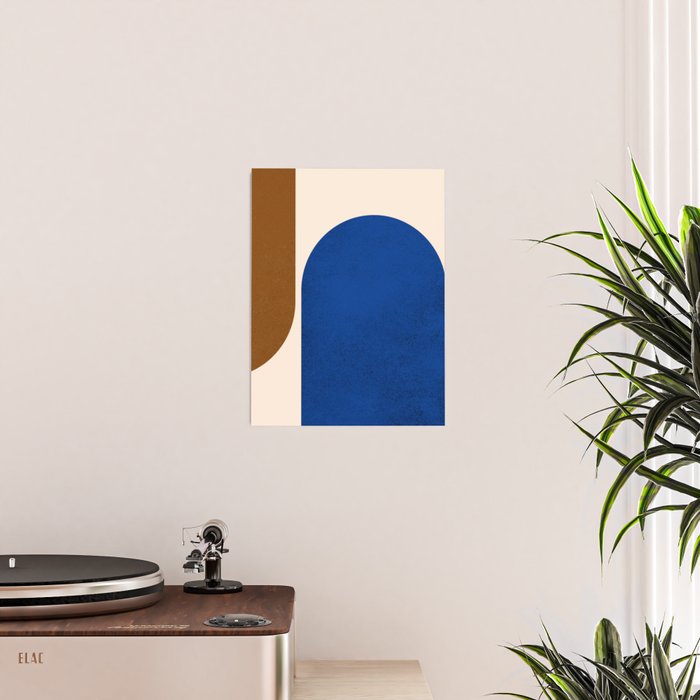 Earthy Eclectic Arches - Blue & Brown Poster Gallery Image 2