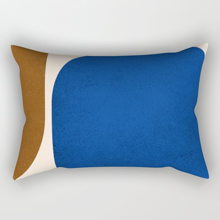 Earthy Eclectic Arches - Blue & Brown Rectangular Pillow Gallery Image 2
