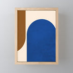 Earthy Eclectic Arches - Blue & Brown Mini Art Print Gallery Image 1