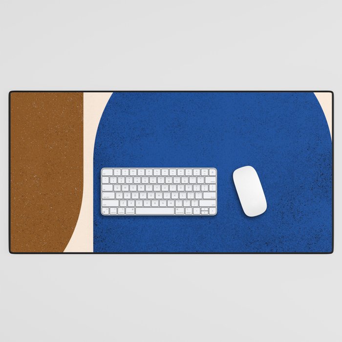 Earthy Eclectic Arches - Blue & Brown Desk Mat Gallery Image 1