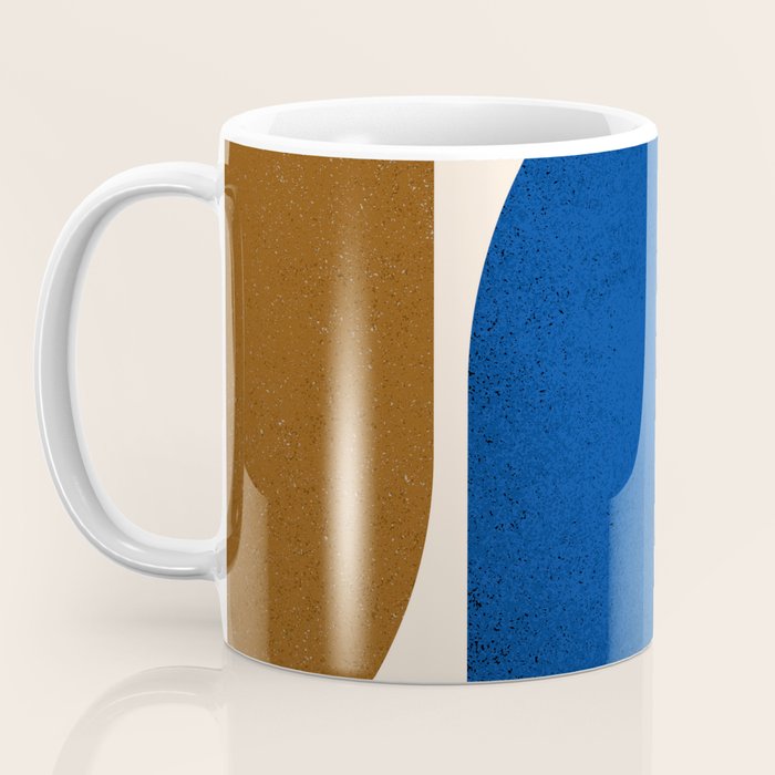 Earthy Eclectic Arches - Blue & Brown Coffee Mug Gallery Image 3
