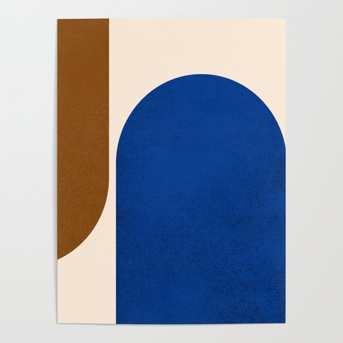 Earthy Eclectic Arches - Blue & Brown Poster Gallery Image 4