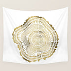 Gold Tree Rings Wall Tapestry Gallery Image 4