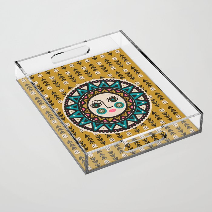 Sunshine & Flowers Acrylic Tray Gallery Image 1