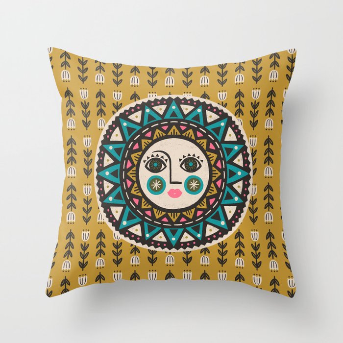 Sunshine & Flowers Throw Pillow Gallery Image 6