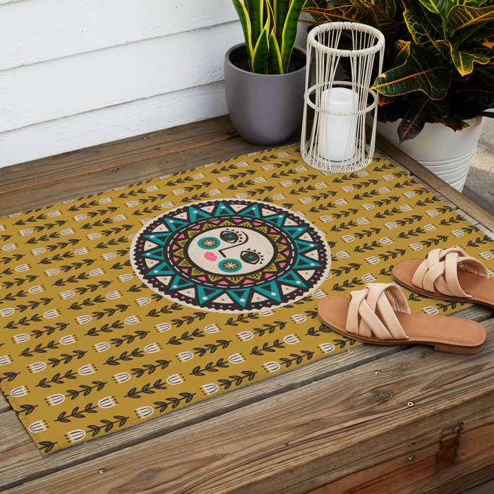 Sunshine & Flowers Outdoor Rug Gallery Image 2