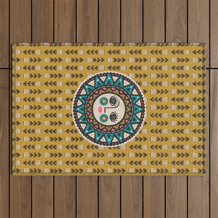 Sunshine & Flowers Outdoor Rug Gallery Image 1