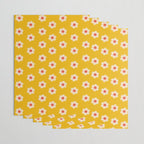 Yellow, Pink and Cream Daisy Flower Wrapping Paper Gallery Image 3