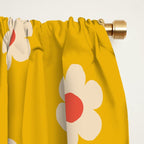 Yellow, Pink and Cream Daisy Flower Window Curtain Gallery Image 2