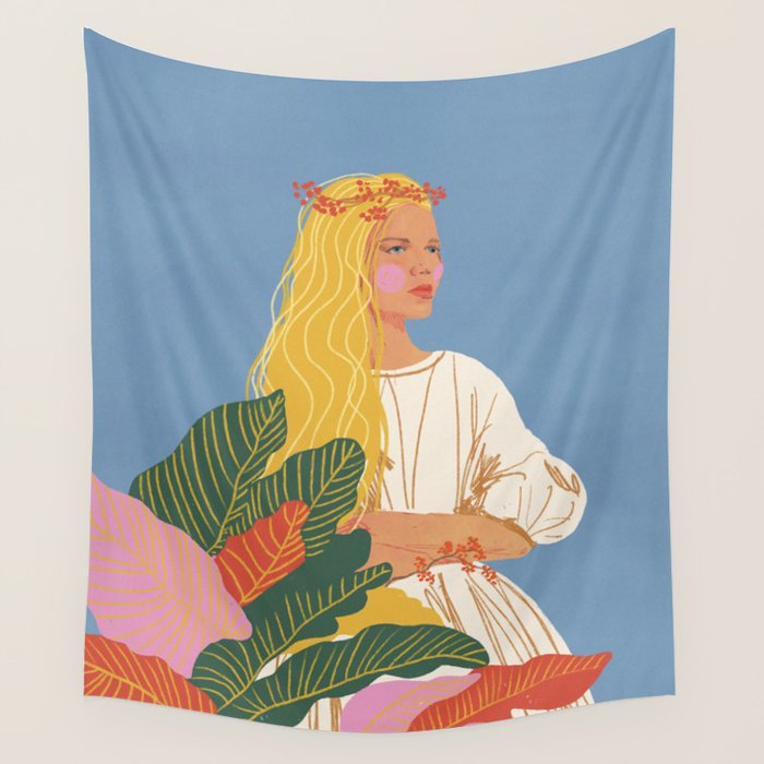 Her Name Is Courage Wall Tapestry Gallery Image 1