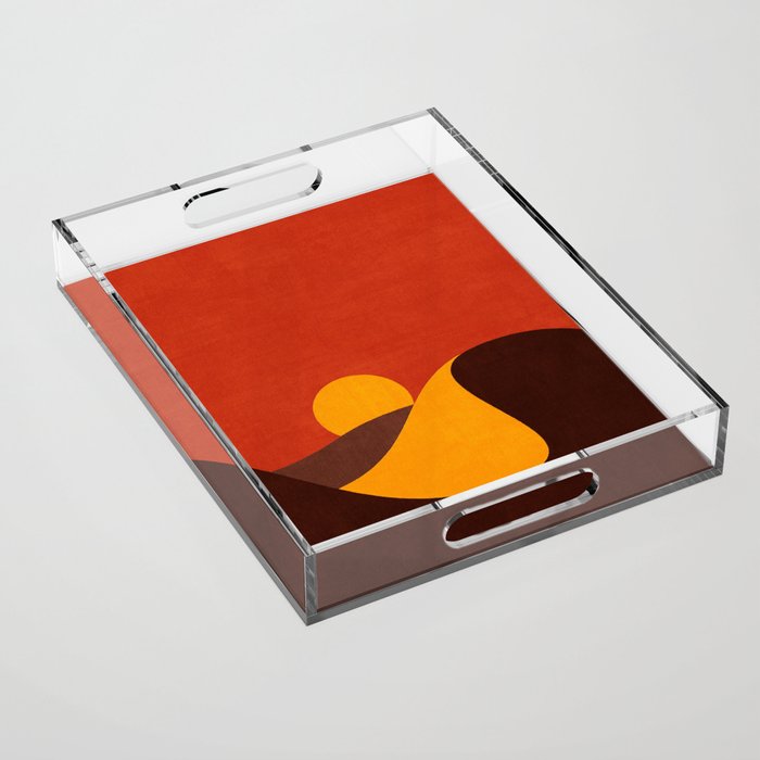 LANDSHAPES - Desert - sunset Acrylic Tray Gallery Image 1