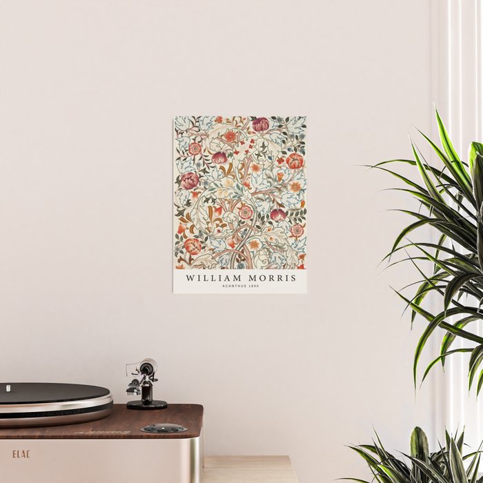 William Morris - Acanthus Portiere, Vintage Museum Exhibition Art, Botanical Floral Pattern Poster Gallery Image 2