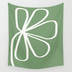 Minimal Flora - clover green Wall Tapestry Gallery Image 4