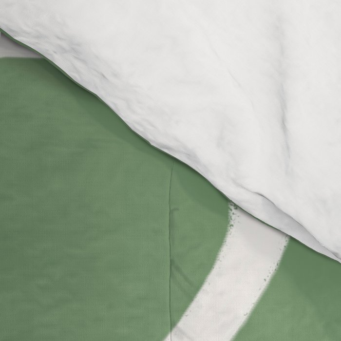 Minimal Flora - clover green Comforter Gallery Image 4
