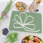 Minimal Flora - clover green Cutting Board Gallery Image 2