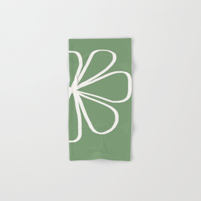 Minimal Flora - clover green Bath Towel Gallery Image 1