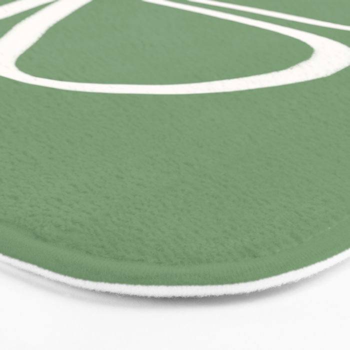 Minimal Flora - clover green Bath Mat Gallery Image 3