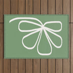 Minimal Flora - clover green Outdoor Rug Gallery Image 1