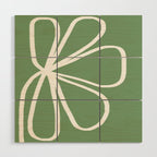 Minimal Flora - clover green Wood Wall Art Gallery Image 1