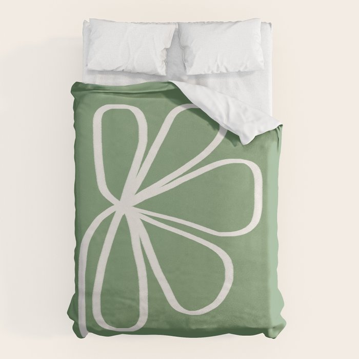 Minimal Flora - clover green Duvet Cover Gallery Image 6