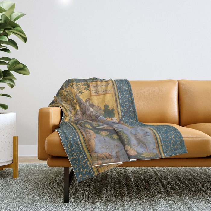 Concourse Of The Birds By Habiballah Of Sava Throw Blanket Gallery Image 1