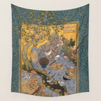Concourse Of The Birds By Habiballah Of Sava Wall Tapestry Gallery Image 4