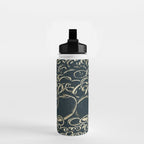 Migration - black and white abstract painting marks bold Water Bottle Gallery Image 2