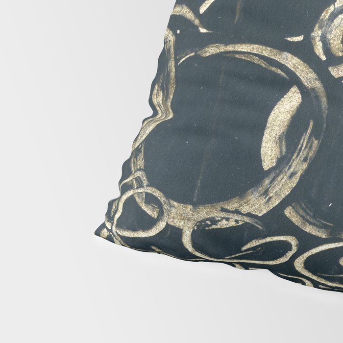 Migration - black and white abstract painting marks bold Pillow Sham Gallery Image 4