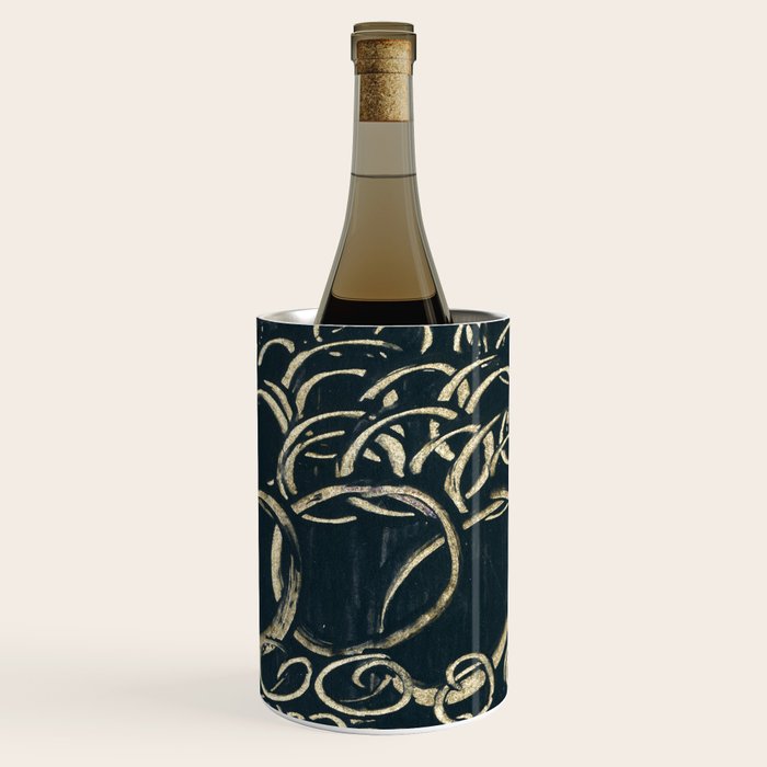 Migration - black and white abstract painting marks bold Wine Chiller Gallery Image 1