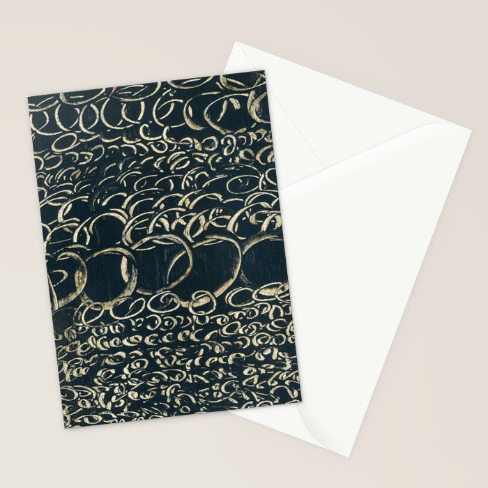 Migration - black and white abstract painting marks bold Stationery Card Gallery Image 2