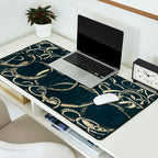 Migration - black and white abstract painting marks bold Desk Mat Gallery Image 2