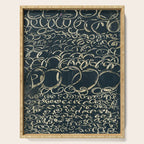 Migration - black and white abstract painting marks bold Serving Tray Gallery Image 1