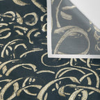 Migration - black and white abstract painting marks bold Wall Tapestry Gallery Image 3
