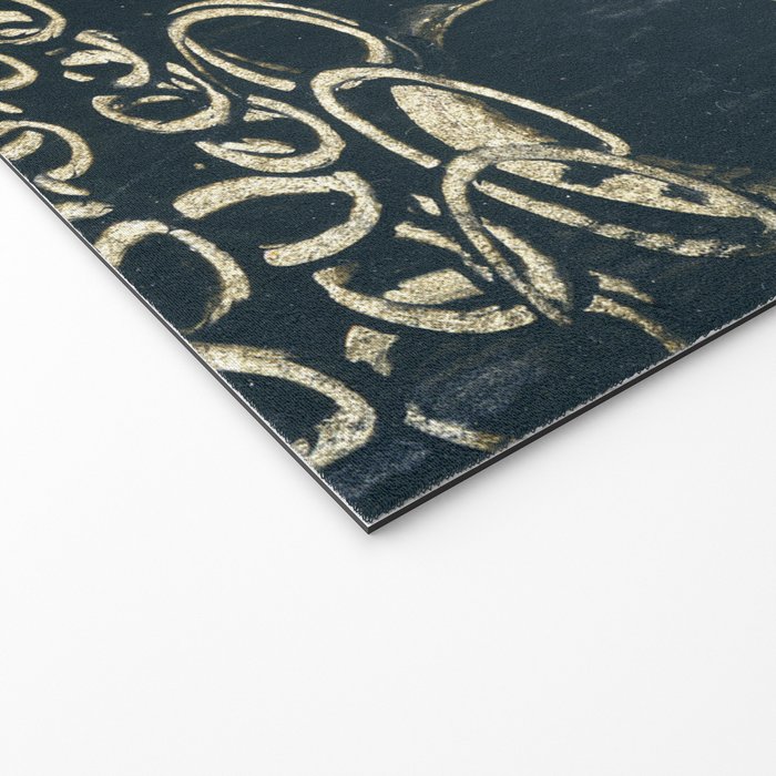 Migration - black and white abstract painting marks bold Welcome Mat Gallery Image 2