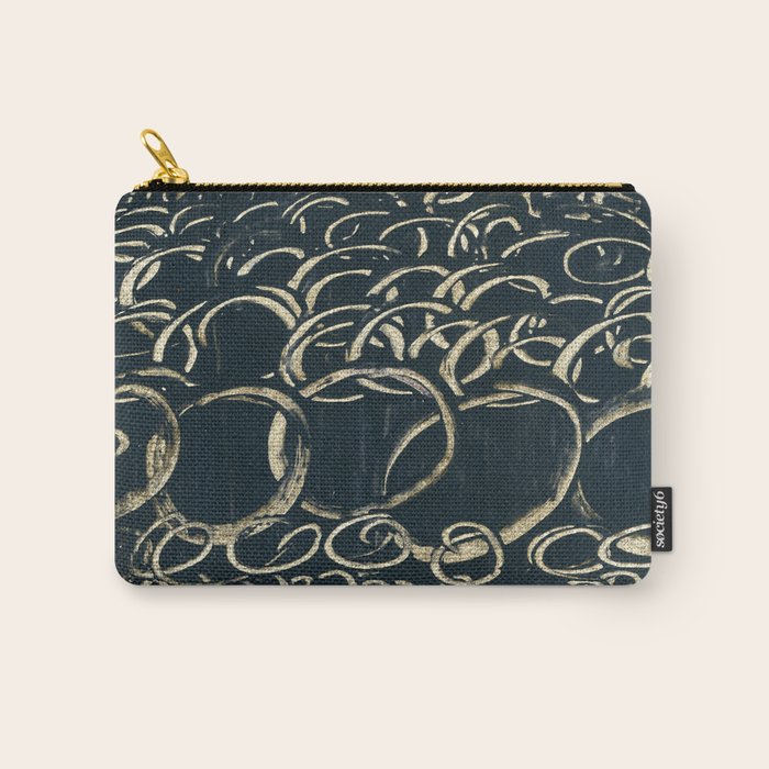 Migration - black and white abstract painting marks bold Carry All Pouch Gallery Image 1