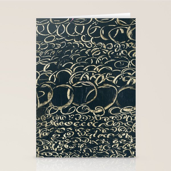 Migration - black and white abstract painting marks bold Stationery Card Gallery Image 2