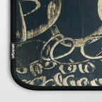 Migration - black and white abstract painting marks bold Laptop Sleeve Gallery Image 3