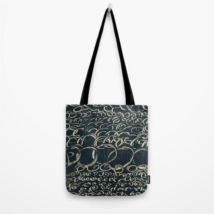 Migration - black and white abstract painting marks bold Tote Bag Gallery Image 2