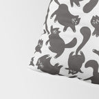 Hand-Drawn Black Cats Pillow Sham Gallery Image 4