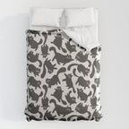 Hand-Drawn Black Cats Duvet Cover Gallery Image 6