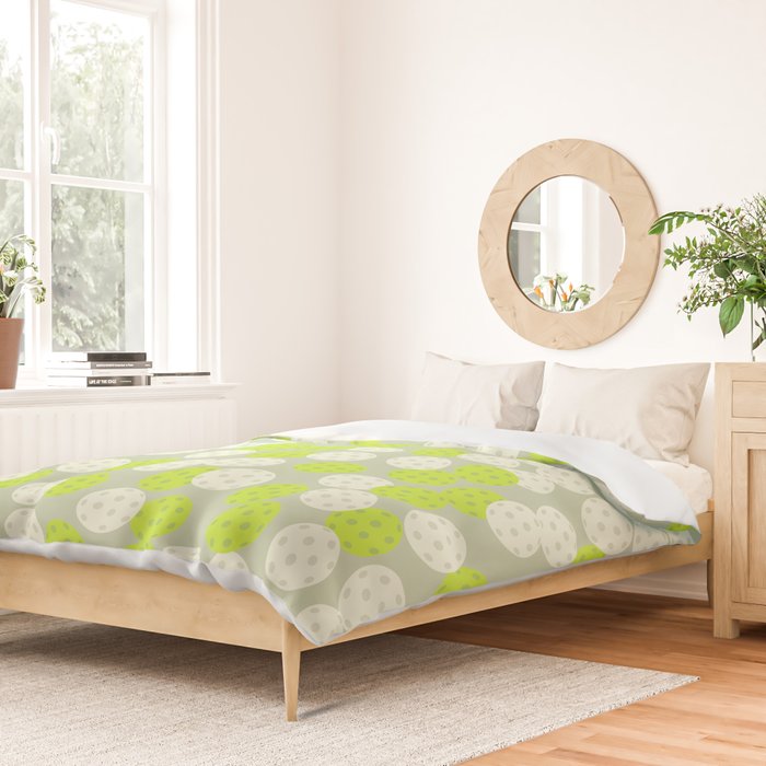 Pickleball Ball Pattern Duvet Cover Gallery Image 2