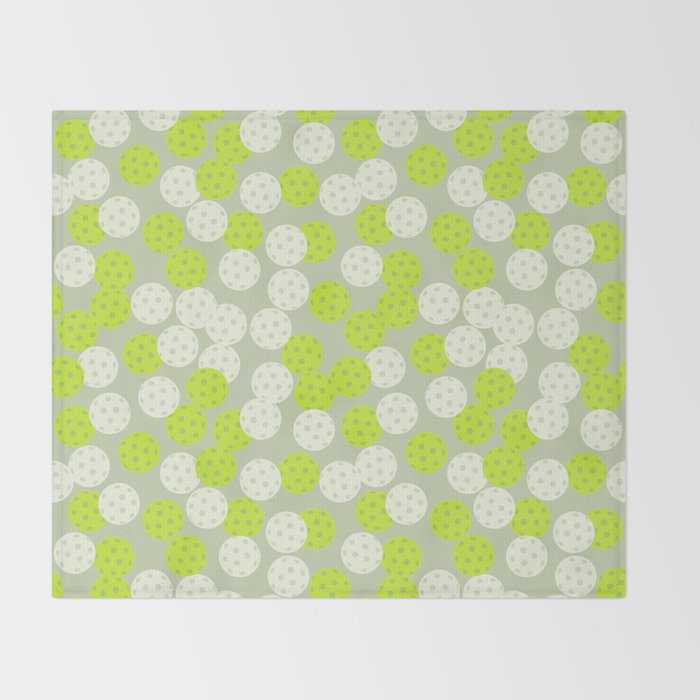 Pickleball Ball Pattern Throw Blanket Gallery Image 2