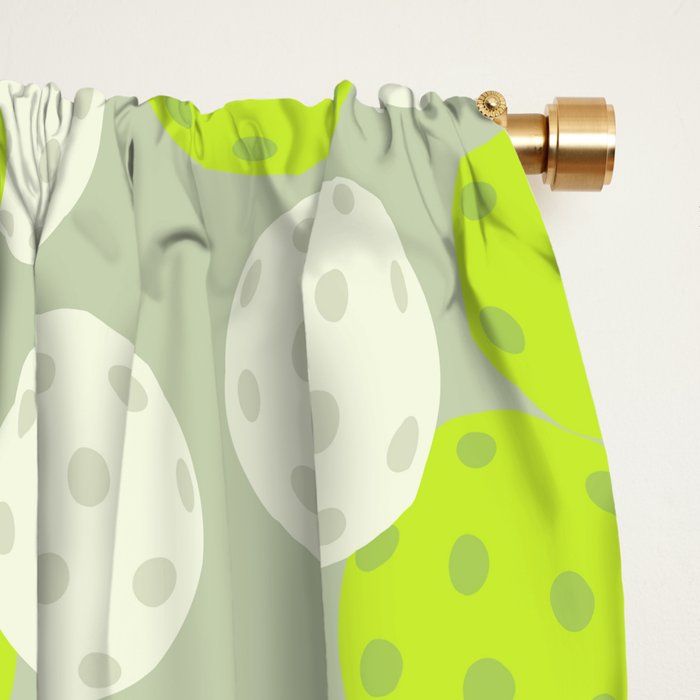 Pickleball Ball Pattern Window Curtain Gallery Image 2